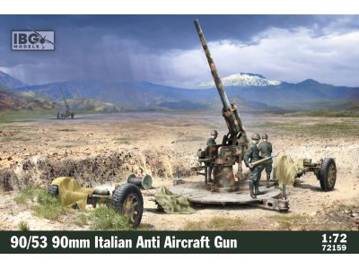 1:72 IBG Models 72159 Cannone da 90/53 - 90/53 90 mm Italiaans Luchtafweergeschut - Ibg72159 - IBG72159