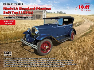 1:35 ICM 24050 Ford Model A Standard Phaeton Soft Top 1930s - American Passenger Car - Icm24050 1 - ICM24050