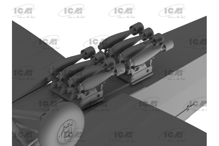 1:32 ICM 32038 DH. 82A Tiger Moth with bombs - WWII British - Icm32038 32 de havilland dh82a tiger moth render 6 1 - ICM32038