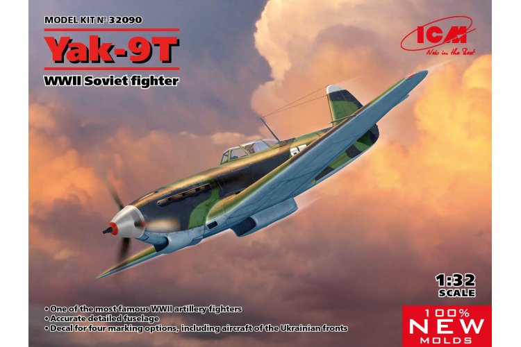 1:32 ICM 32090 Yak-9T - WWII Soviet fighter - Icm32090 en 1 - ICM32090