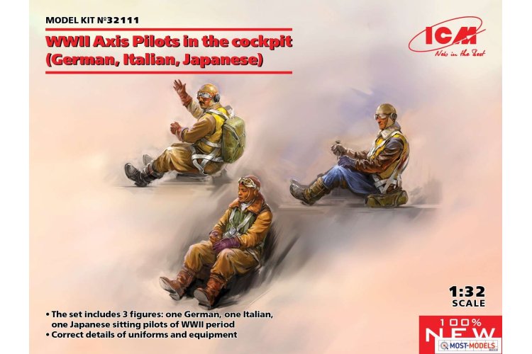 1:32 ICM 32111 WWII Axis Pilots in the cockpit - German, Italian, Japanese - Icm32111 en 1 - ICM32111