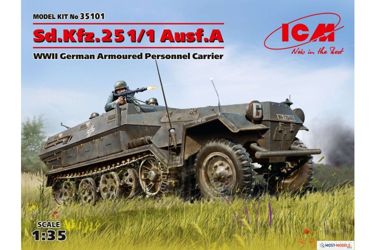 1:35 ICM 35101 Sd.Kfz.251/1 Ausf.A, WWII German Armoured Personnel Carrier - Icm35101 1 - ICM35101