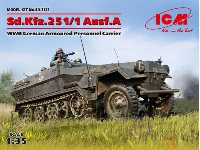 1:35 ICM 35101 Sd.Kfz.251/1 Ausf.A, WWII German Armoured Personnel Carrier - Icm35101 - ICM35101