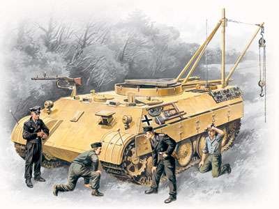 1:35 ICM 35342 Bergepanther with German Tank Crew - Icm35342 1 - ICM35342