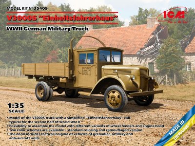 1:35 ICM 35409 V3000S Einheitsfahrerhaus - WWII German Military Truck - Icm35409 - ICM35409
