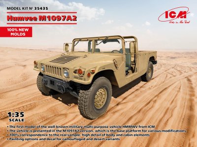 1:35 ICM 35435 HMMWV-Hummer-Humvee M1097A2 - Armored Vehicle - Icm35435 1 - ICM35435