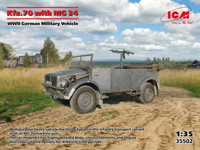 1:35 ICM 35502 Kfz.70 with MG 34 - German Military Vehicle WWII - Icm35502 1 - ICM35502