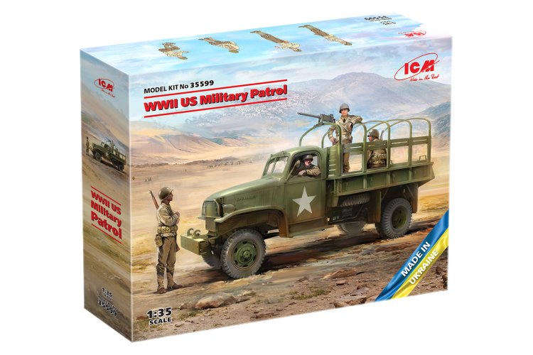 1:35 ICM 35599 WWII US Military Patrol - G7107 with MG M1919A4 - Icm35599  - ICM35599