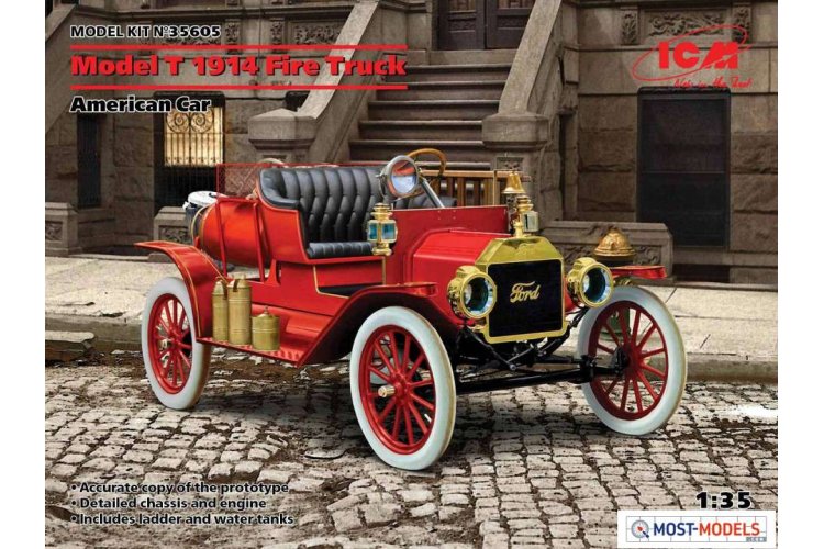 1:35 ICM 35605 Model T 1914 Fire Truck - American Car - Icm35605 en 1 - ICM35605