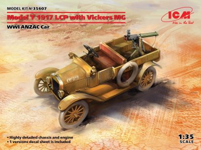 1:35 ICM 35607 Model T 1917 LCP with Vickers MG - WWI ANZAC Car - Icm35607 en - ICM35607