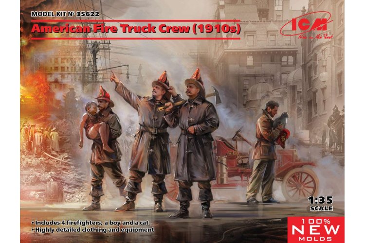 1:35 ICM 35622 American Fire Truck Crew 1910s - Icm35622 en listovka 1 - ICM35622