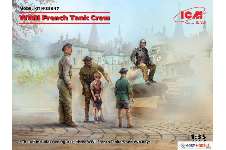 1:35 ICM 35647 WWII French Tank Crew (5 figures) - Icm35647 1 - ICM35647