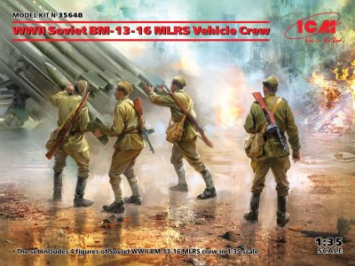 1:35 ICM 35648 WWII Soviet BM-13-16 MLRS Vehicle Crew - Icm35648 en - ICM35648