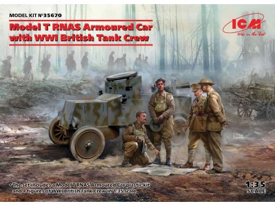 1:35 ICM 35670 Model T RNAS with WWI British Tank Crew - Icm35670 en - ICM35670