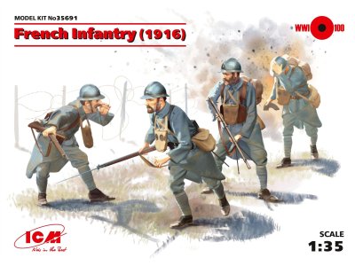 1:35 ICM 35691 French Infantry (1916) (4 figures) - Icm35691 - ICM35691