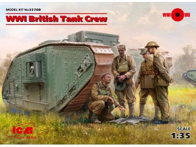 1:35 ICM 35708 WWI British Tank Crew (4 figures) - Icm35708 - ICM35708