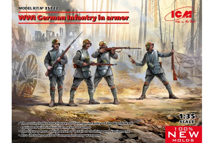 1:35 ICM 35722 WWI German Infantry in rmor - Icm35722 en 1 - ICM35722