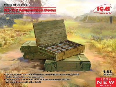 1:35 ICM 35795 RS-132 Ammunition Boxes - Icm35795 en 1 - ICM35795