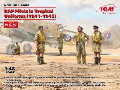 1:48 ICM 48080 RAF Pilots in Tropical Uniforms 1941-1945 - Icm48080 - ICM48080