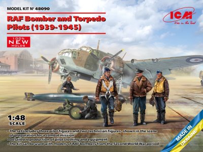 1:48 ICM 48090 RAF bomber and Torpedo Pilots - 1939-1945 - Icm48090 en 2 scaled - ICM48090