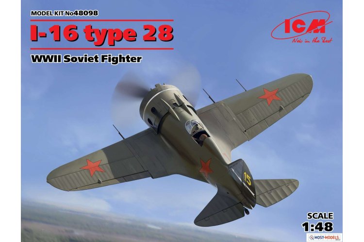 1:48 ICM 48098 I-16 type 28, WWII Soviet Fighter - Icm48098 1 - ICM48098