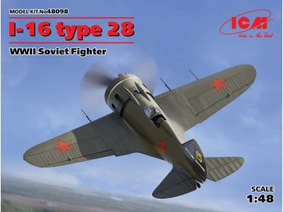 1:48 ICM 48098 I-16 type 28, WWII Soviet Fighter - Icm48098 - ICM48098