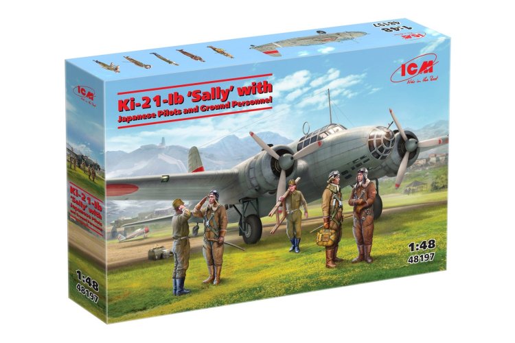 1:48 ICM 48197 Mitsubishi Ki-21-Ib ‘Sally’ with Japanese Pilots and Ground Crew - Icm48197 1 - ICM48197