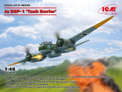 1:48 ICM 48228 Ju 88P-1 - Tank Buster - Vliegtuig - Icm48228 - ICM48228
