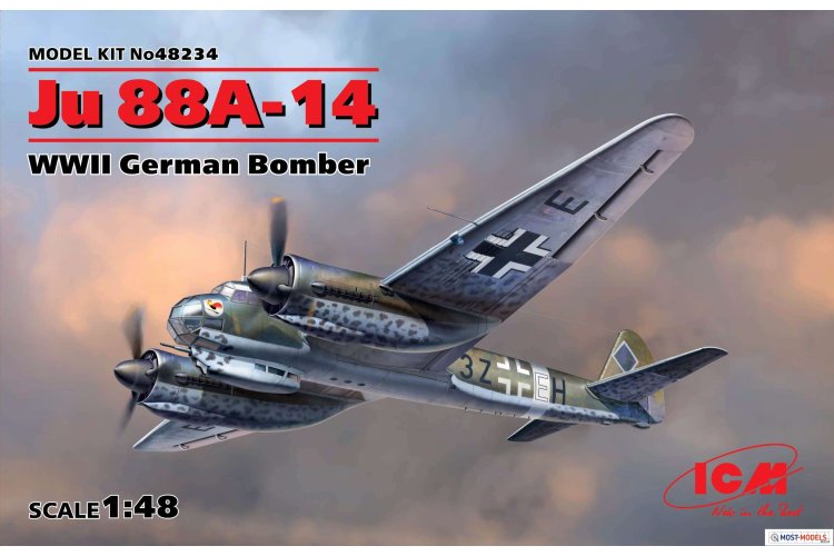 1:48 ICM 48234 Ju 88A-14, WWII German Bomber - Icm48234 1 - ICM48234