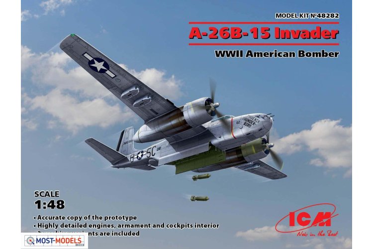 1:48 ICM 48282 A-26B-15 Invader WWII American Bomber - Icm48282 - ICM48282