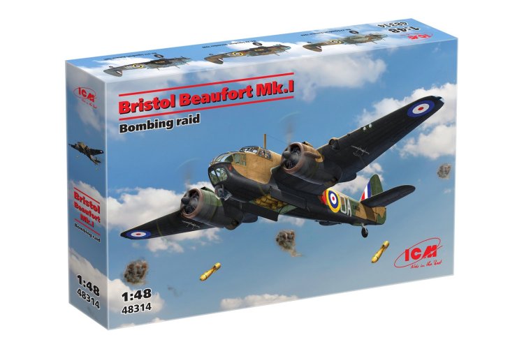 1:48 ICM 48314 Bristol Beaufort Mk.I - Bombing raid - Propeller Vliegtuig - Icm48314 8 - ICM48314