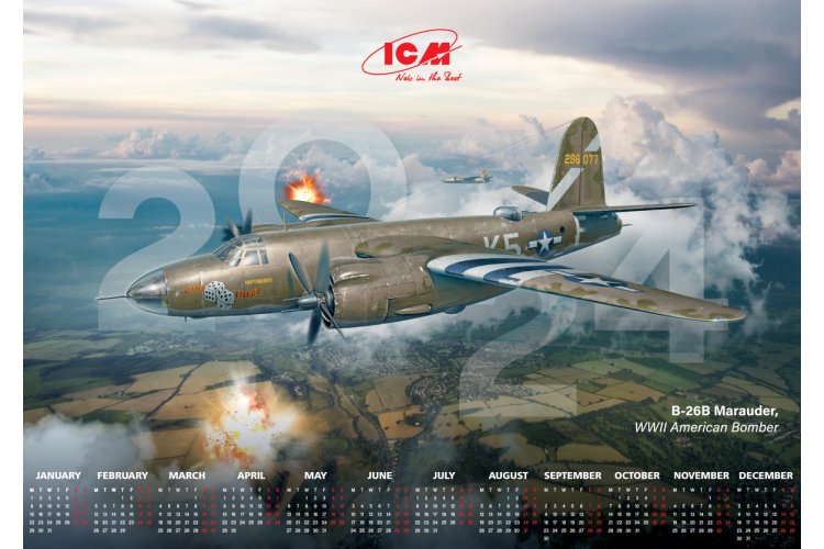 1:48 ICM 48320 B-26B Marauder - WWII American Bomber - Icm48320 26 - ICM48320