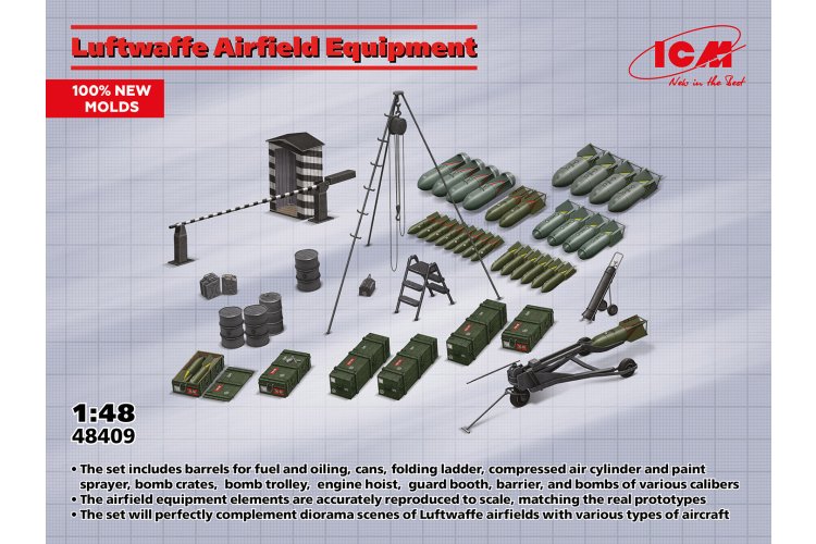 1:48 ICM 48409 Diorama Luftwaffe Airfield Equipment - Icm48409 2 - ICM48409