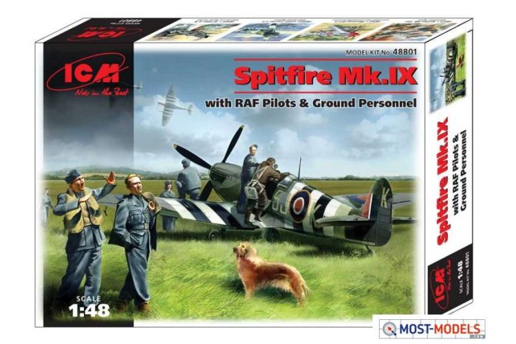 1:48 ICM 48801 Spitfire Mk IX with Raf Pilots  - Icm48801 1 - ICM48801