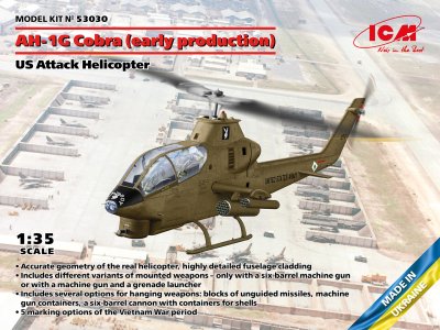1:35 ICM 53030 AH-1G Cobra - early prod. - US Attack Helicopter - Icm53030 - ICM53030