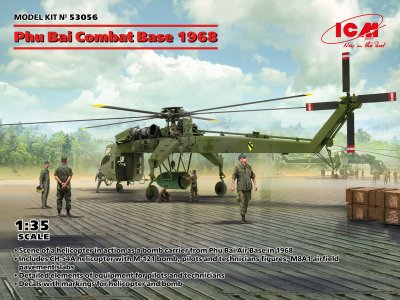 1:35 ICM 53056 Phu Bai Combat Base 1968 - Sikorsky CH-54A - Icm53056 1 - ICM53056
