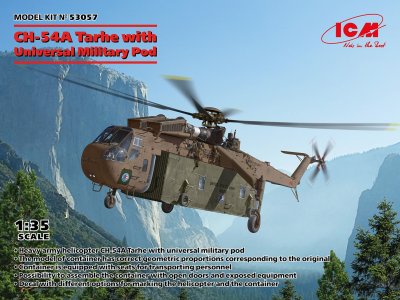 1:35 ICM 53057 Sikorsky CH-54A Tarhe Skycrane Helicopter with Universal Military Pod - Icm53057 1 - ICM53057