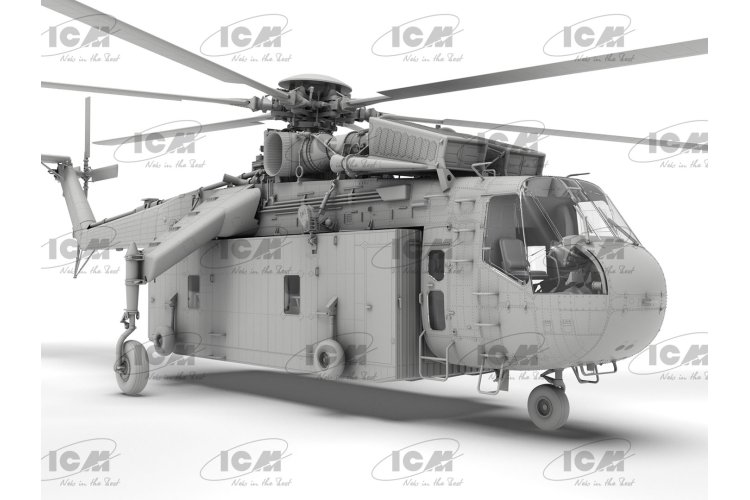 1:35 ICM 53057 Sikorsky CH-54A Tarhe Skycrane Helicopter with Universal Military Pod - Icm53057 4 - ICM53057