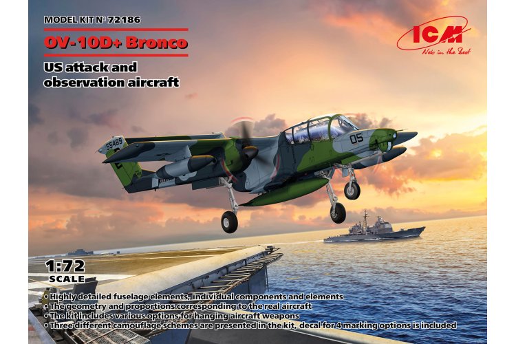 1:72 ICM 72186 North-American/Rockwell OV-10D+ Bronco - US attack and observation aircraft - Icm72186 - ICM72186