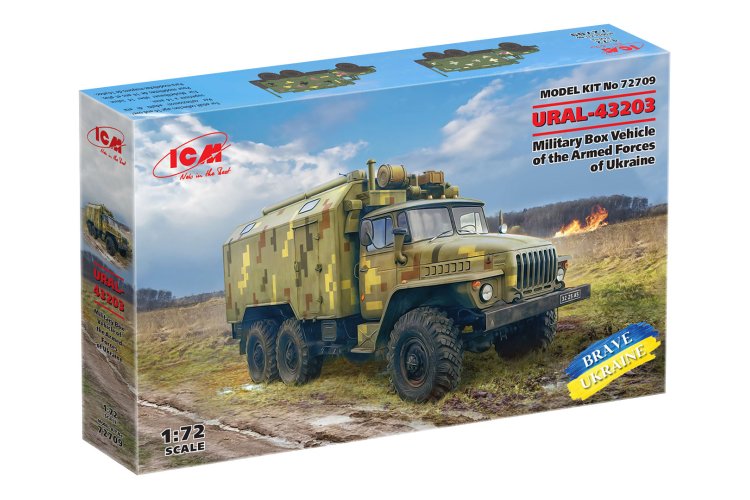 1:72 ICM 72709 Ural-43203 - Military Box Vehicle of the Armed Forces of Ukraine - Icm72709  - ICM72709