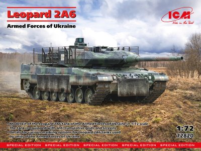 1:72 ICM 72820 Leopard 2A6 Tank - Ukrainian Armed Forces - Icm72820 1 - ICM72820