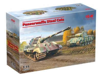 1:35 ICM DS3524 Panzerwaffe Steel Cats - Pz.Kpfw.V Panther Ausf.D and Pz.Kpfw.VI Ausf.B King Tiger - Icmds3524 1 - ICMDS3524