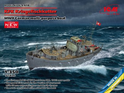 1:350 ICM S018 KFK Kriegsfischkutter - German multi-purpose Boat - Icms018 - ICMS018