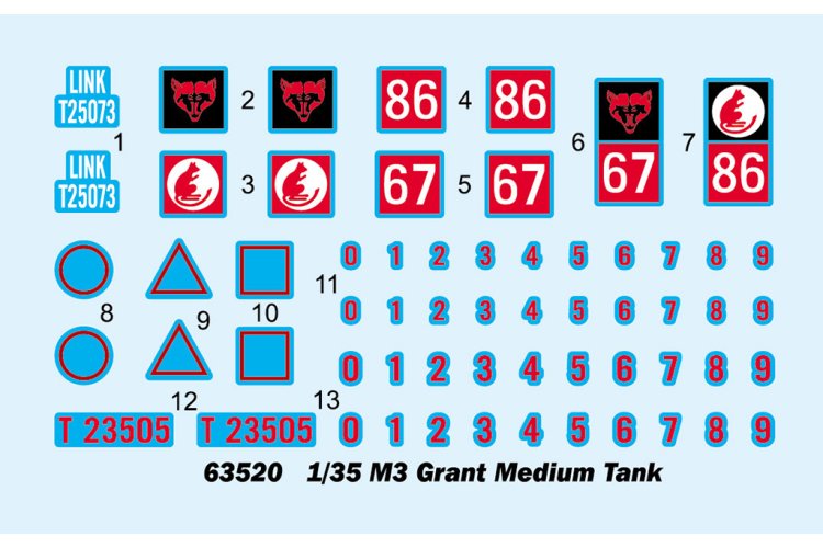 1:35 I Love Kit 63520 M3 Grant Medium Tank - Ilo635202 - TRUILO63520