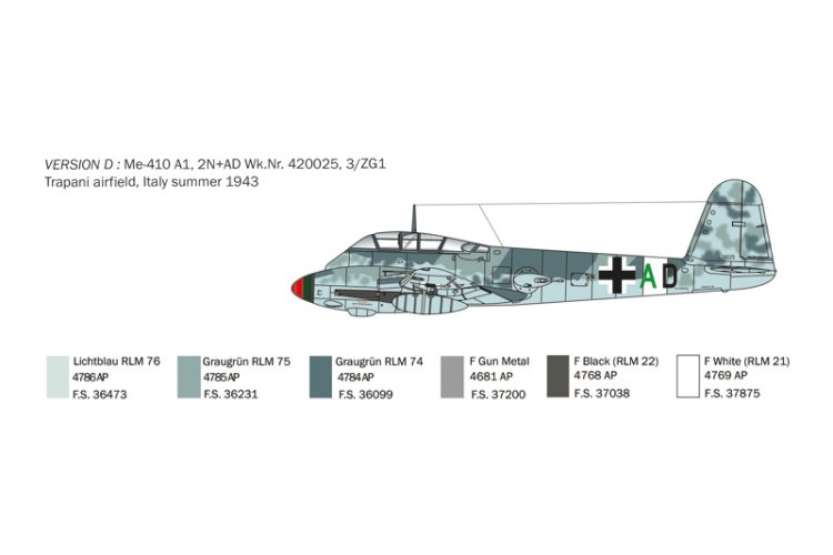 1:72 Italeri 0074 Messerschmitt Me 410A-1 Hornisse Plane - Ita0074 5 - ITA0074