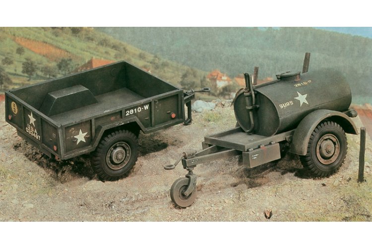 1:35 Italeri 0229 Tanktrailer van 250 gallon en M101 Vrachttrailer - Ita0229 2 - ITA0229