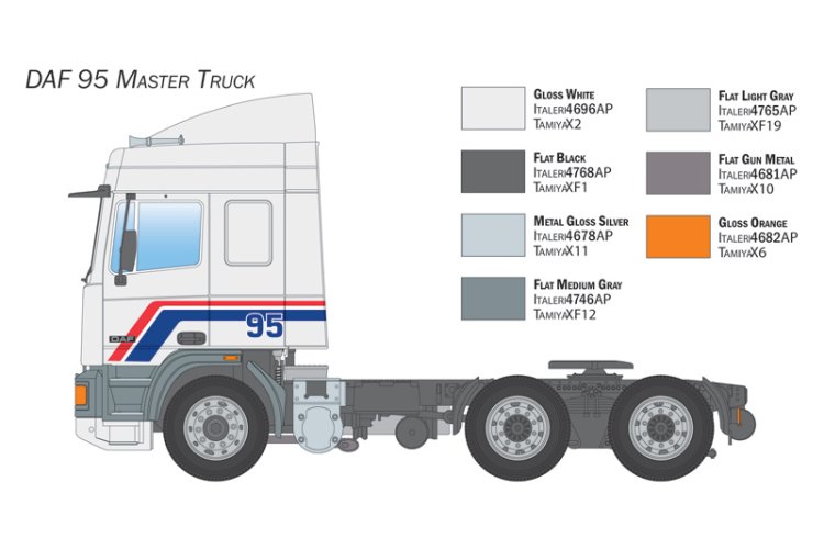 1:24 Italeri 0788 DAF 95 ATI Space Cab - Master Truck - 6x4 - Ita0788 3 - ITA0788