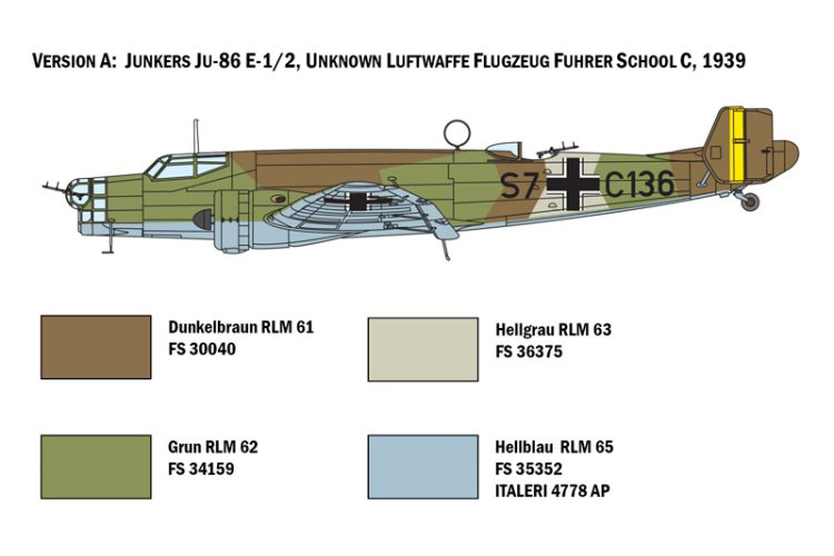 1:72 Italeri 1391 JU 86 E1/E2 Plane - Ita1391 2 - ITA1391