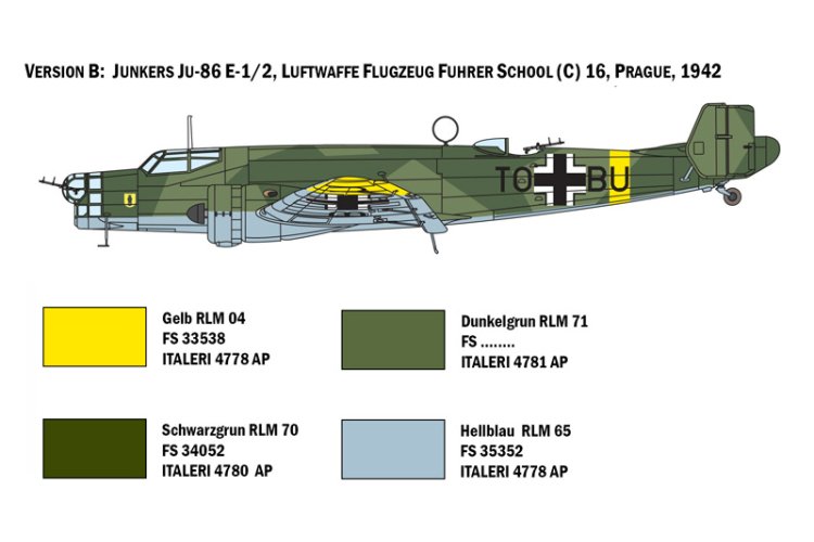 1:72 Italeri 1391 JU 86 E1/E2 Plane - Ita1391 3 - ITA1391