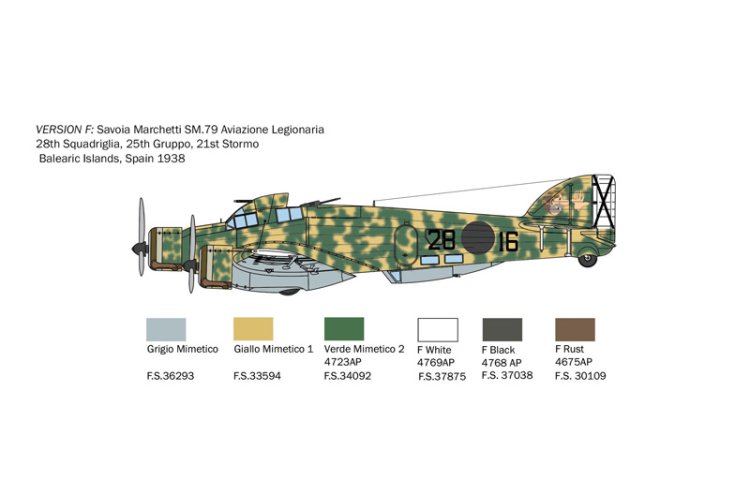 1:72 Italeri 1412 S.79 Sparviero - Bomber version Plane - Ita1412 7 - ITA1412